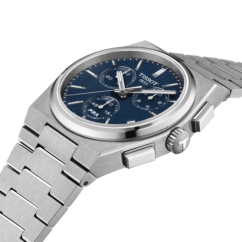 Orologio Uomo Tissot PRX 41 mm Blu Cronografo Quarzo T1374171104100