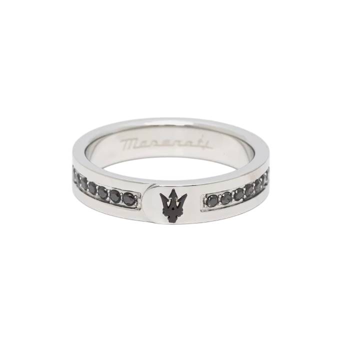 Anello Uomo Maserati Acciaio Zirconi Neri Misura 21 JM423AVD30021