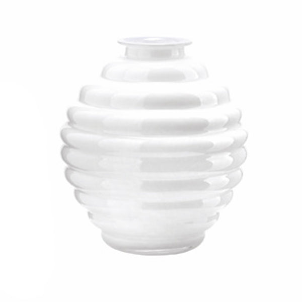 Vaso Cristallo Onlylux Anelli Bianco Latte Altezza 25 cm OL03006