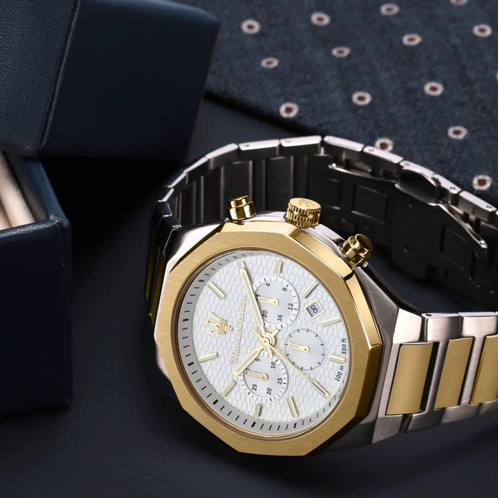 Orologio Uomo Maserati Quarzo Cronografo Acciaio Bicolore R8873642009