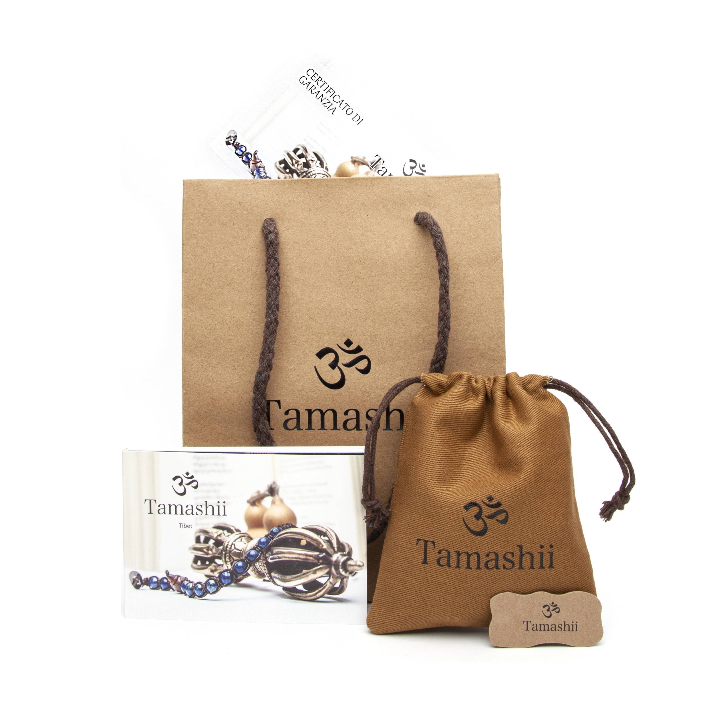 Collana Unisex Tamashii Ciondolo Ear-Drops Agata Blu NHS1800-18