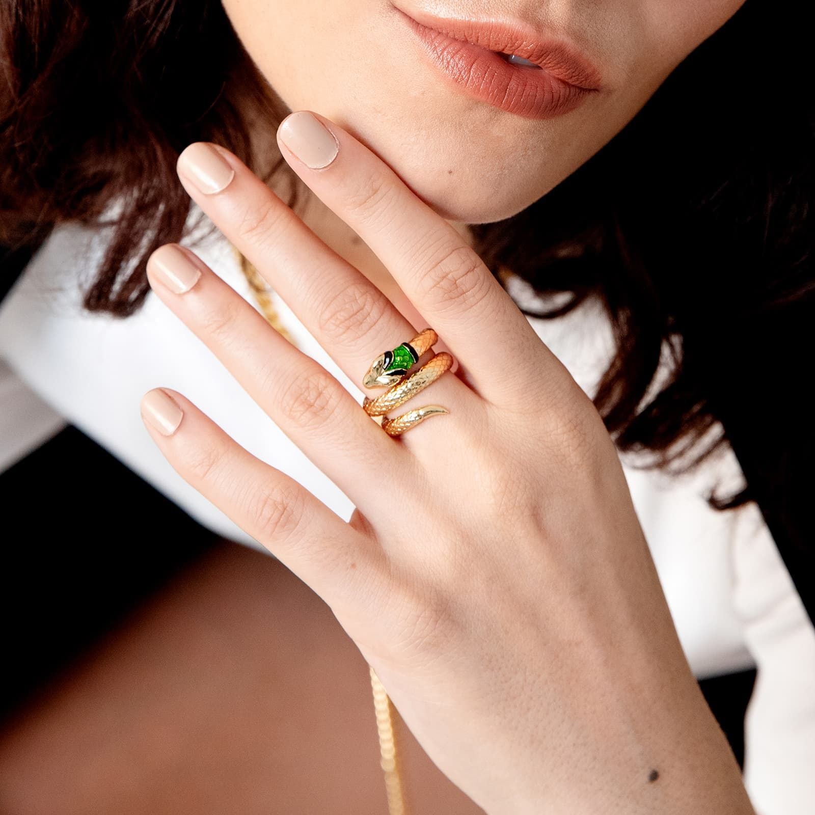 Anello Donna Unoaerre  Bronzo Dorato Serpente 531997