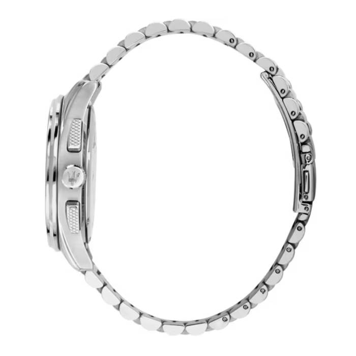 Orologio Uomo Maserati Sorpasso Acciaio Satinato Lucido Quarzo Nero Crono Data R8873624007