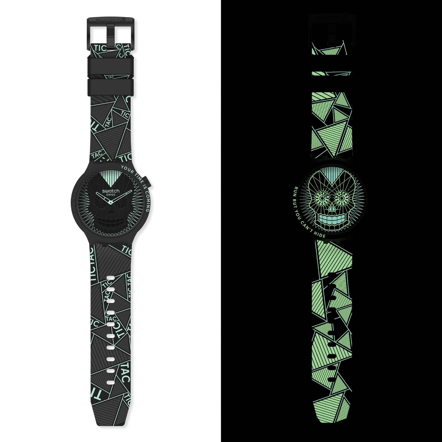 Orologio Uomo Swatch Big Bold Bioceramic Quarzo Solo Tempo Nero SB01B129