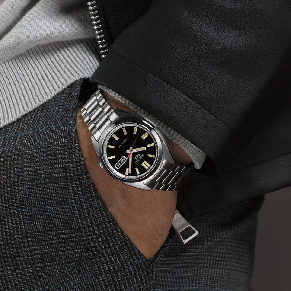 Orologio Uomo Seiko 5 Automatico Nero Riedizione Anni 70 SRPK89K1