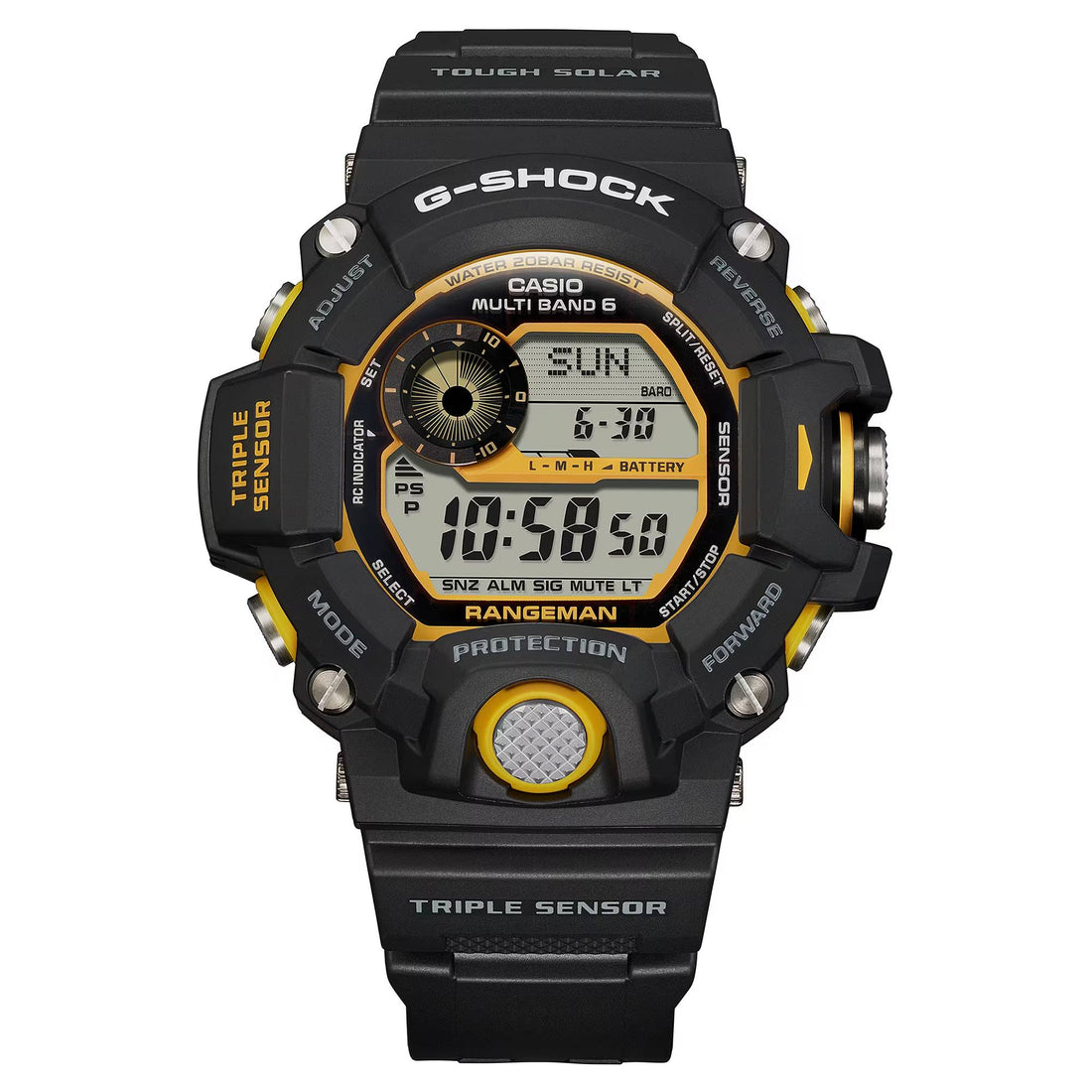 Orologio Uomo Casio G-SHOCK Rangeman Digitale Nero Giallo Emergenza GW-9400Y-1ER