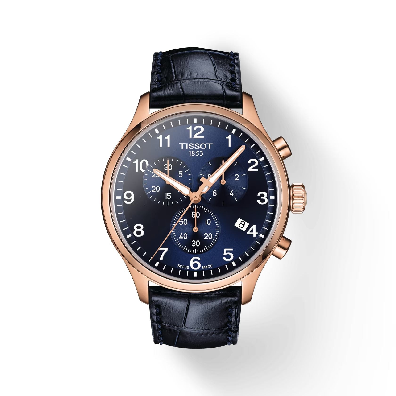 Orologio Uomo Tissot Chrono XL Acciaio Rosè Quarzo Cronografo Blu T1166173604200