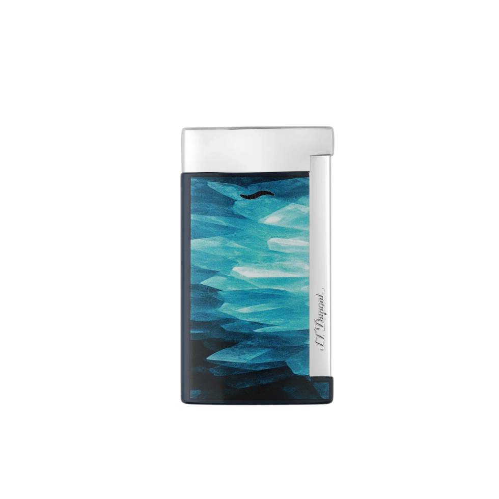 Accendino Uomo Dupont Acciaio Laccato Geodè Blu 027035