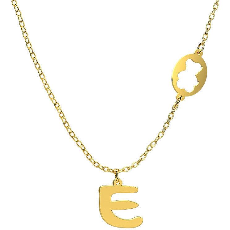 Collana bimbo Nanan oro 9Kt con ciondolo "E" NGLD0030FE