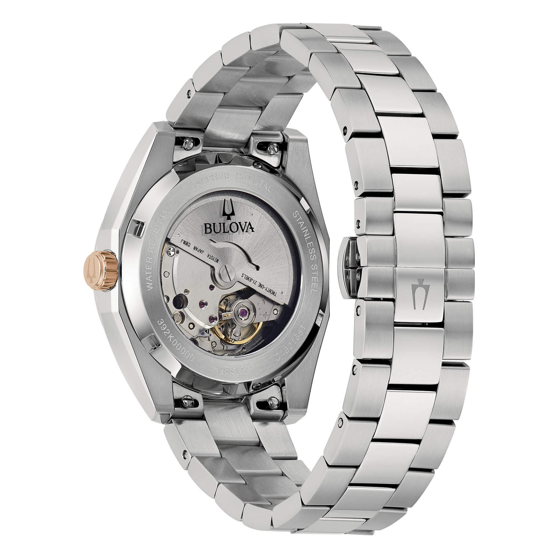 Orologio Uomo Bulova Surveyor Automatico Bordeaux Acciaio 98B422