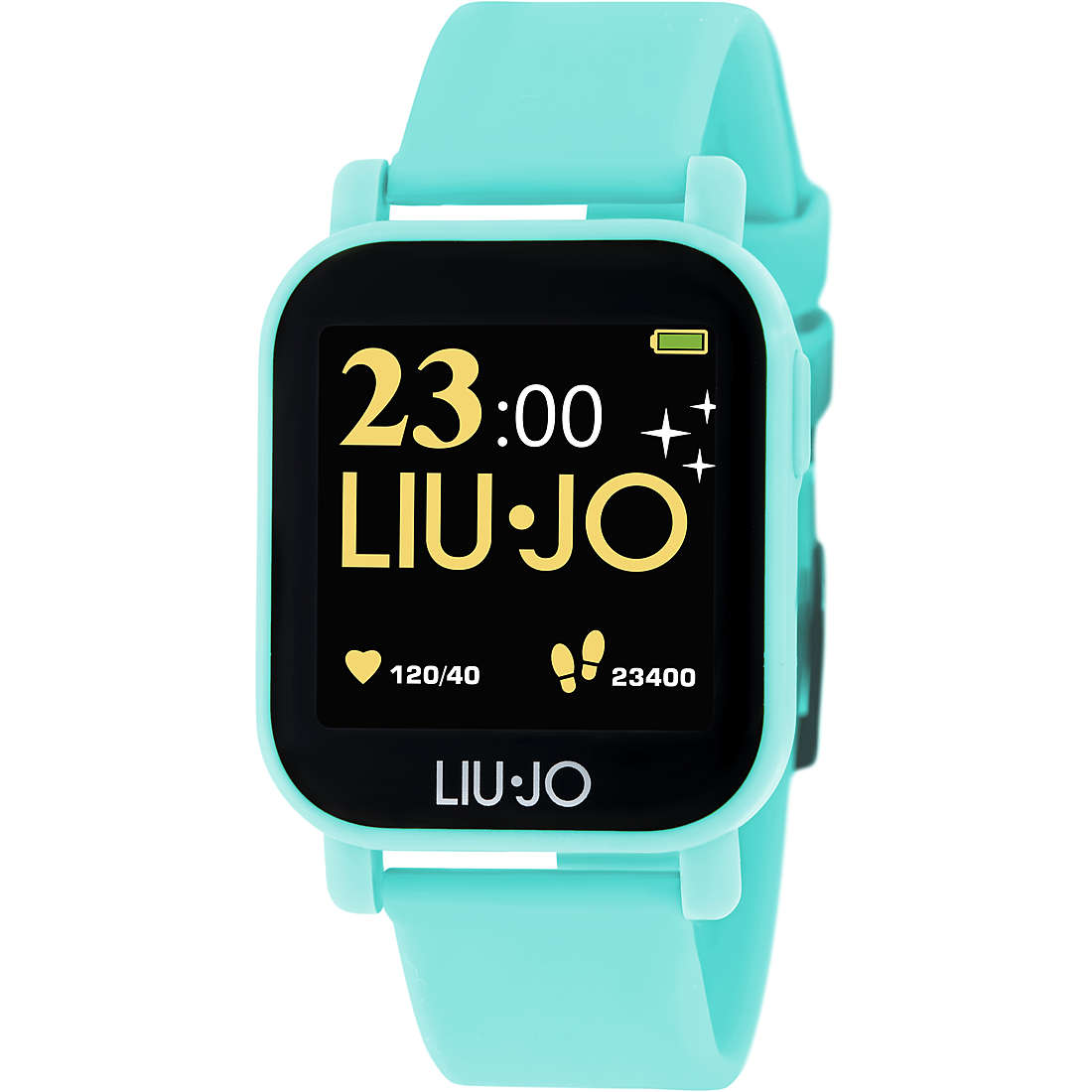 Orologio Liu Jo Donna Smartwatch Cinturino Cassa Gomma Acquamarina SWLJ029