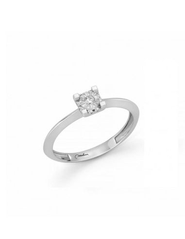 Anello Donna Miluna Solitario Oro 18 KT Diamanti LID3588
