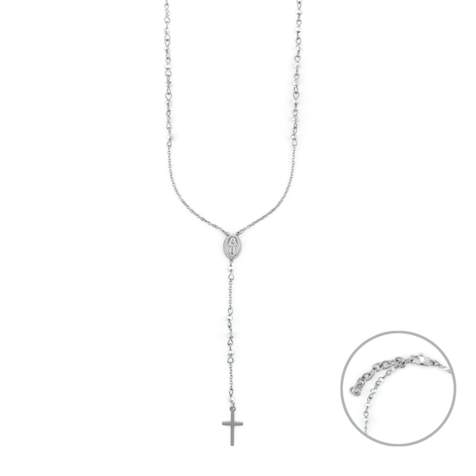 Collana Unisex 4US Cesare Paciotti Rosario Acciaio Biglie Sfaccettate 4UCL7356