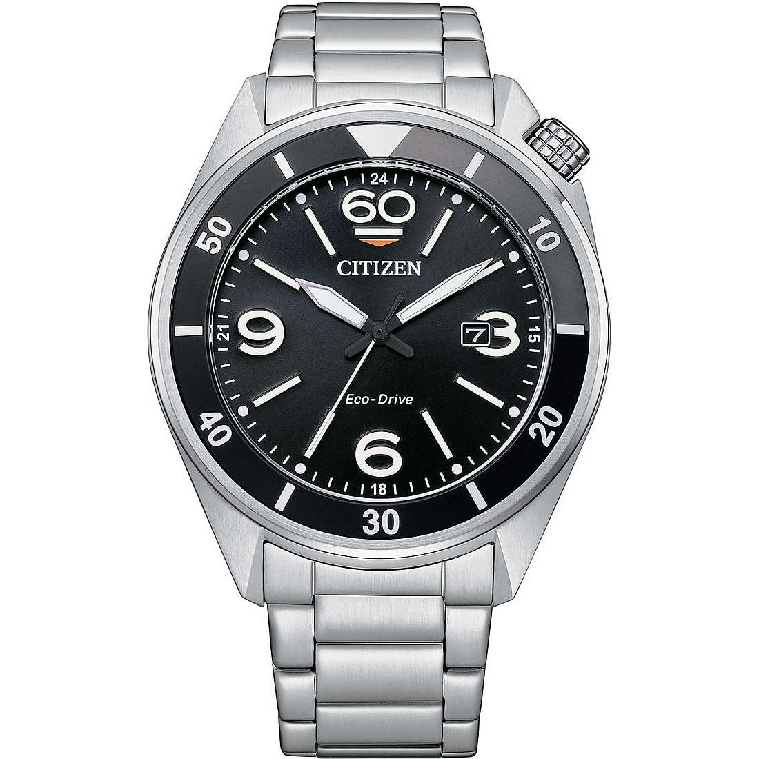 Orologio Uomo Citizen Seaplane Eco-Drive Acciaio Quarzo Data Nero AW1710-80E
