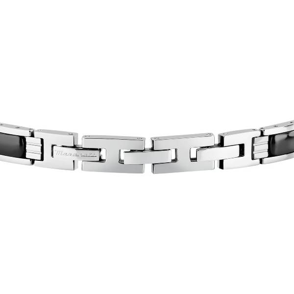 Bracciale Uomo Maserati Acciaio Ceramica Nero JM426ATZ102