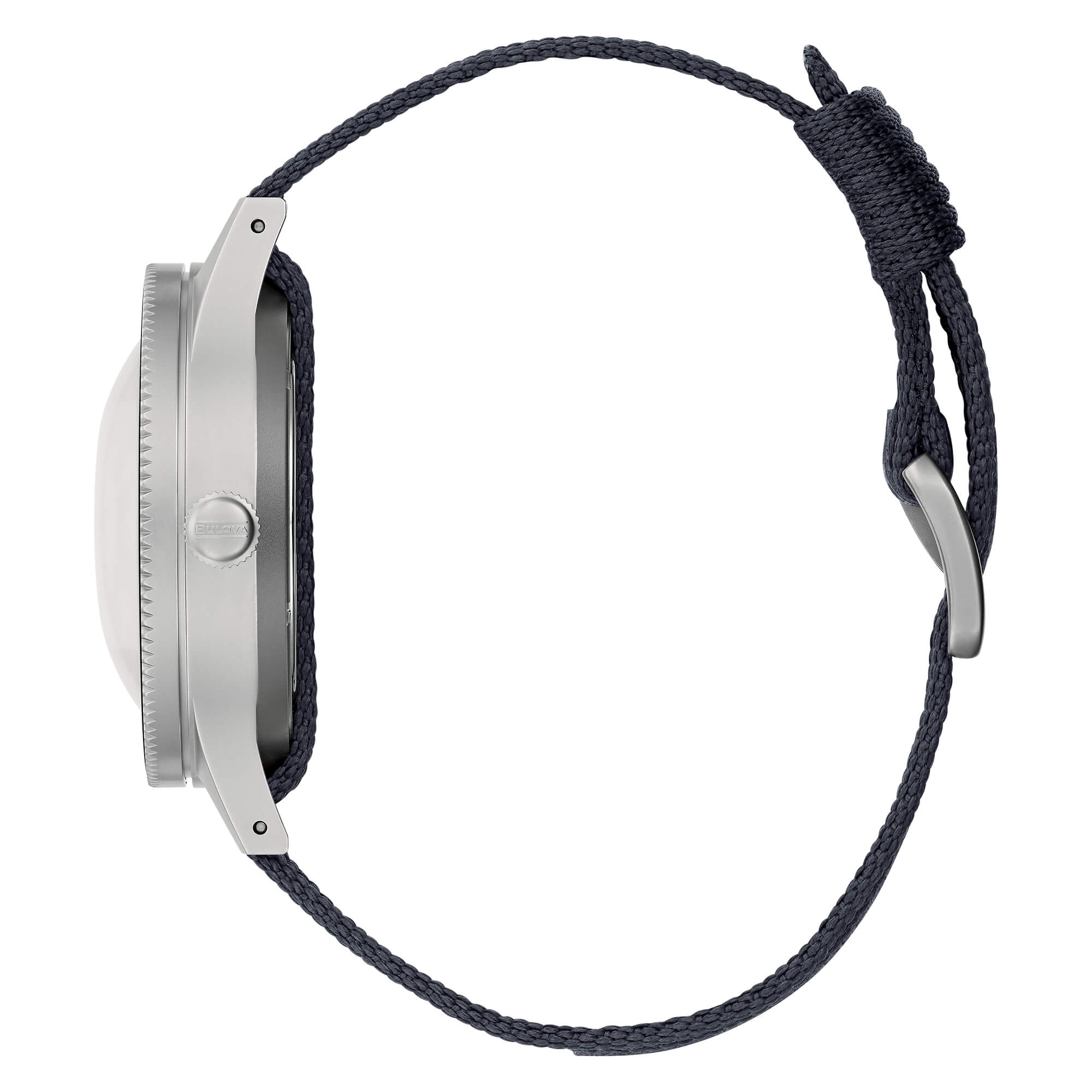 Orologio Uomo Bulova Automatico Mil Ship Cordura Nero Acciaio Military 98A266