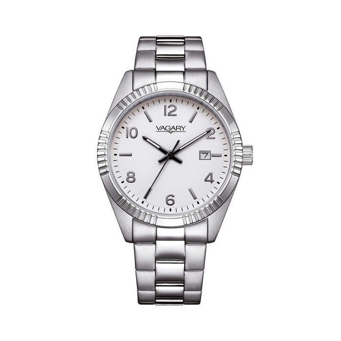 Orologio Uomo Vagary By Citizen Bianco Acciaio IB9-115-13