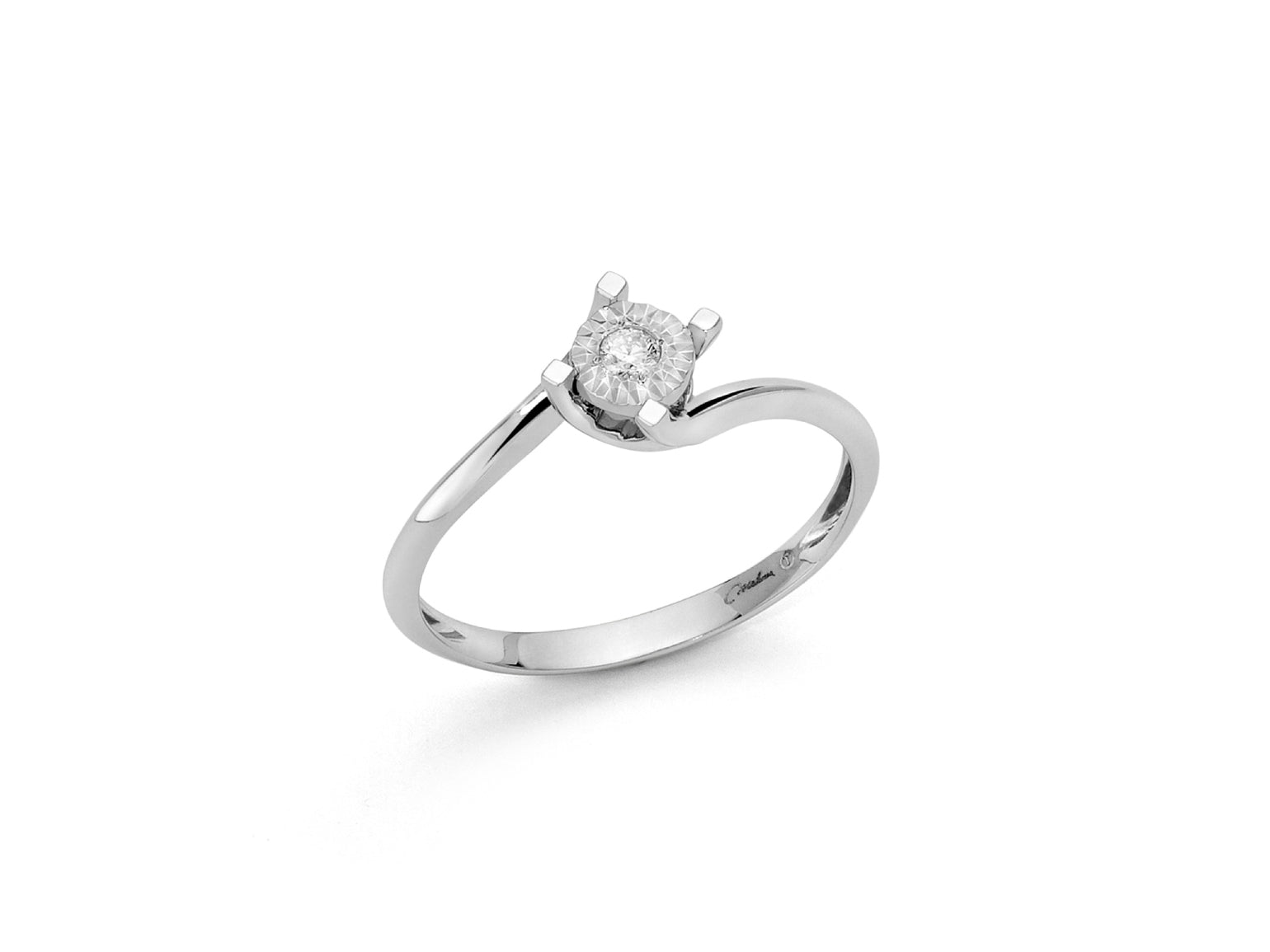 Anelli Donna Miluna Solitario Sfaccetato Oro 18 KT Diamanti LID3260