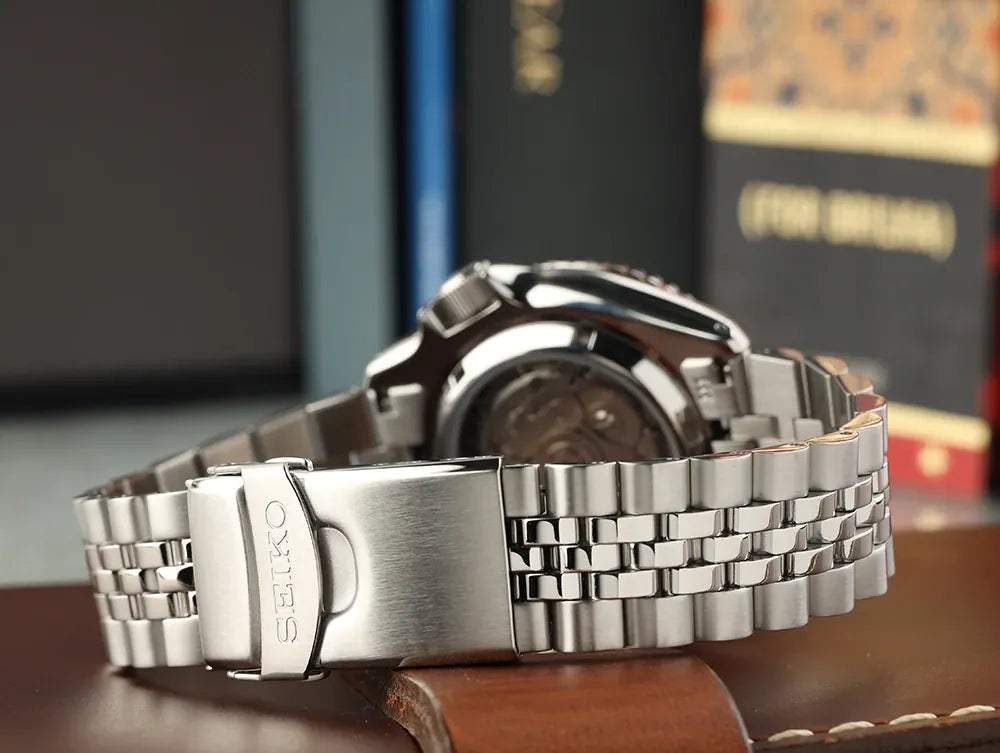 Orologio Uomo Seiko 5 GMT Sport Jubilè Automatico Nero Argentè Blu SSK033K1