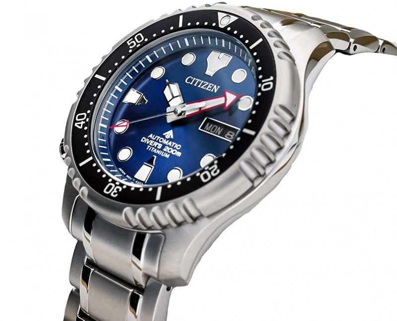 Orologio Uomo Titanio Citizen Automatico Solo Tempo Promaster Blu Data NY0100-50M