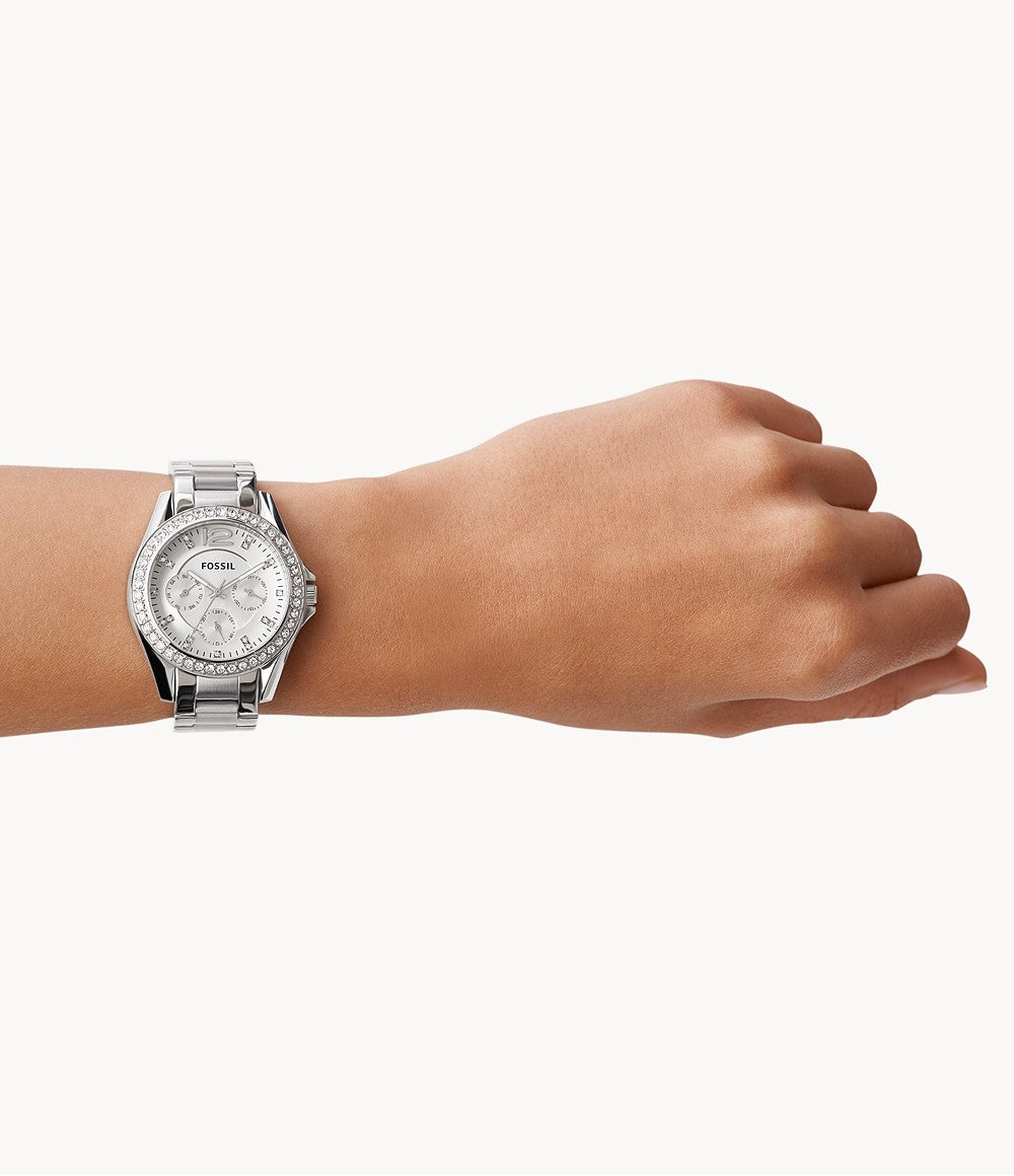 Orologio Donna Fossil solo tempo con ghiera zirconata ES3202