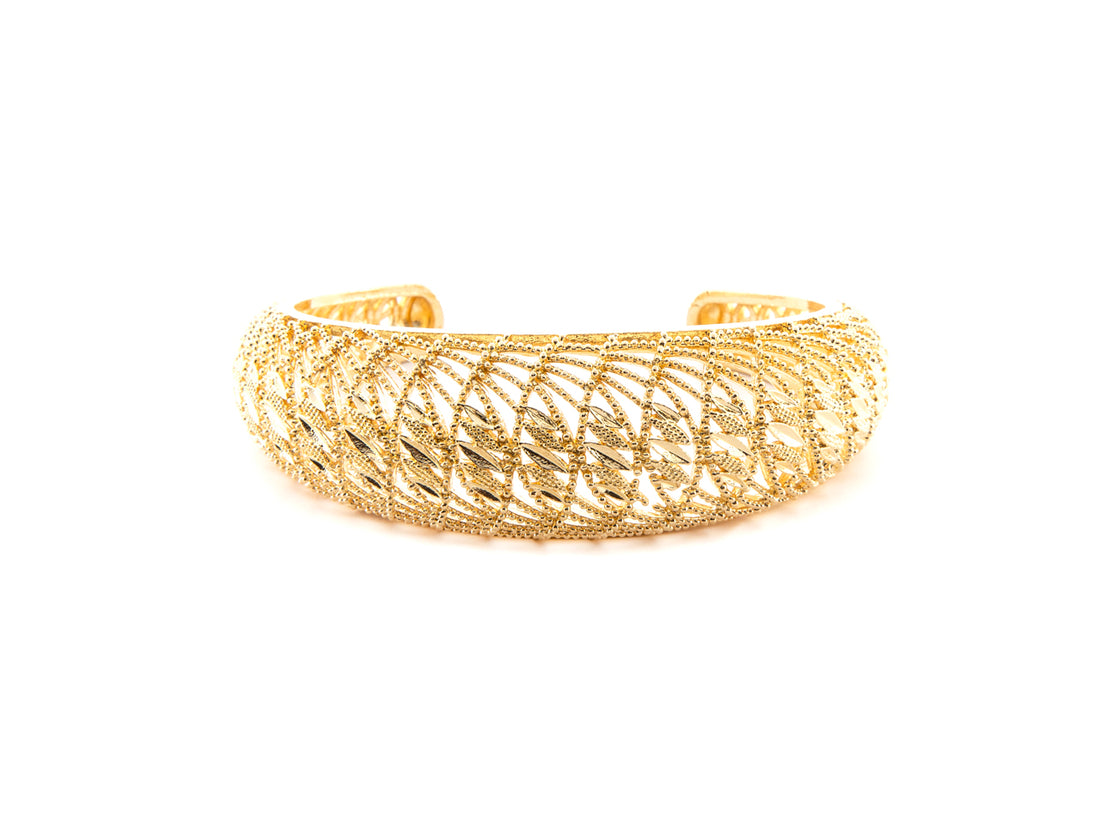 Bracciale Donna Acciaio dorato 4US cesare paciotti semirigido filigrana 4UBR7339W