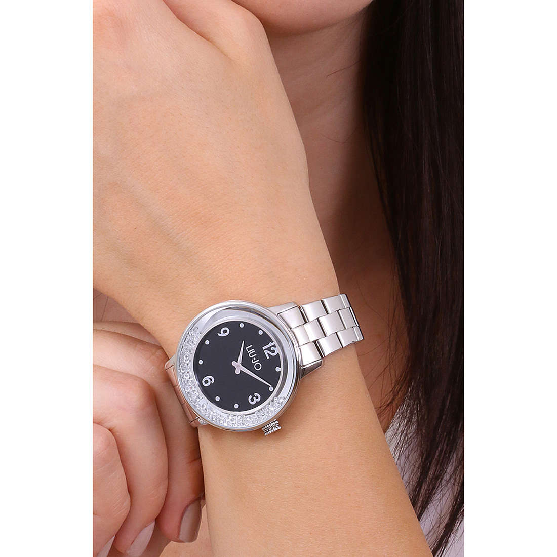 Orologio Donna Liu Jo Luxury Quarzo Solo Tempo Acciaio Zirconi Dancing Nero TLJ2057