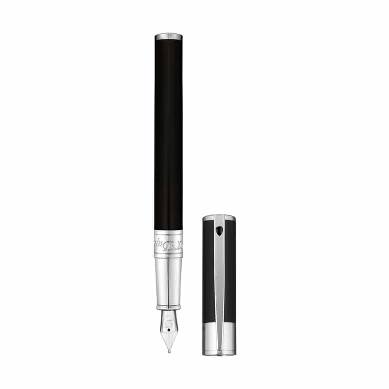 Penna Uomo Dupont Stilografica D-INITIAL Acciaio Lacca Nera 260203