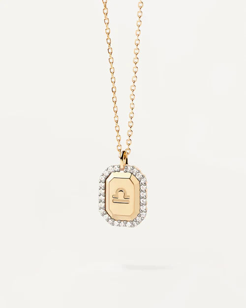 Collana Donna PDPaola Argento 925 Dorato Bilancia Zirconi CO01-574-U