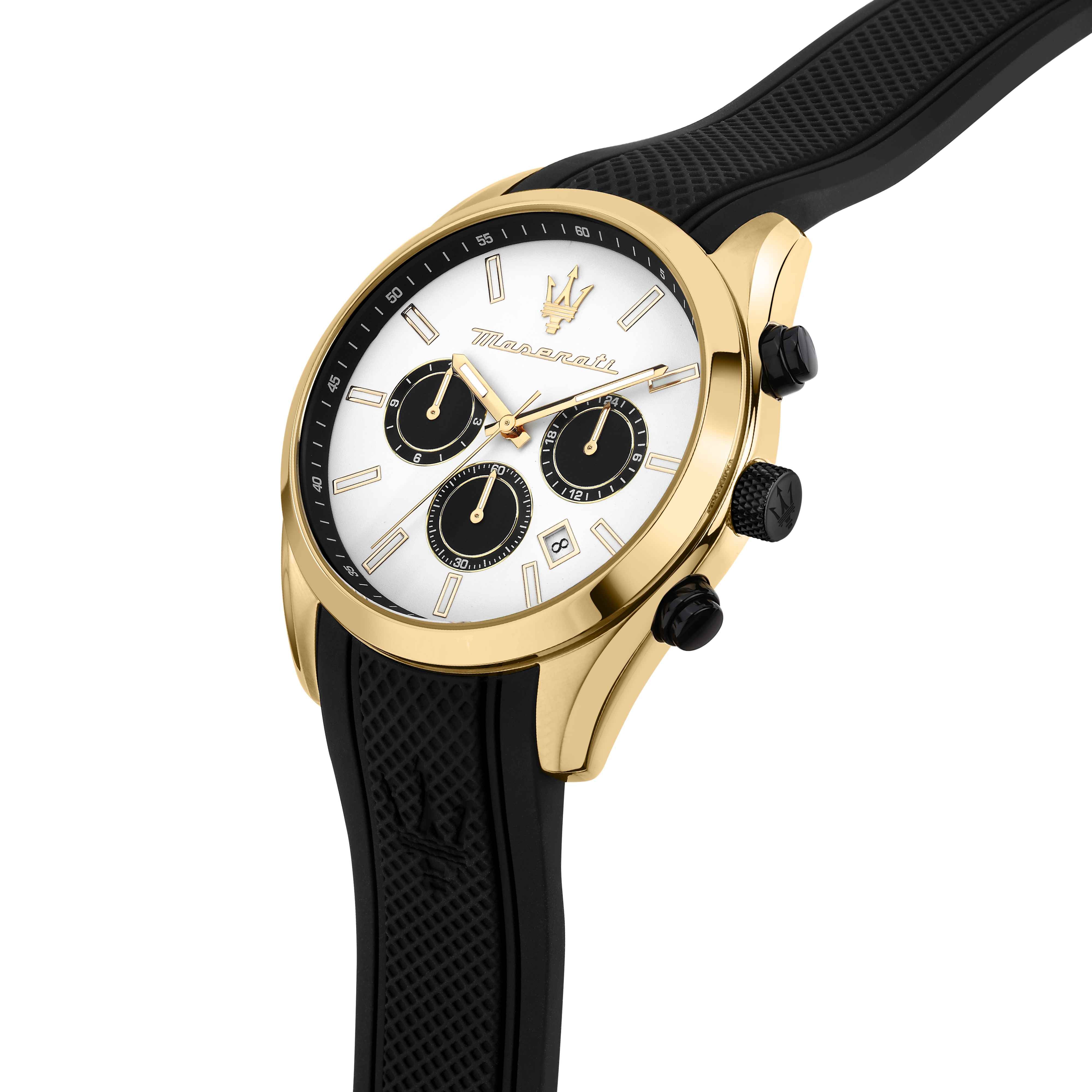 Orologio Uomo Maserati Acciaio Dorato Lucido Quarzo Cronografo Data R8851151001