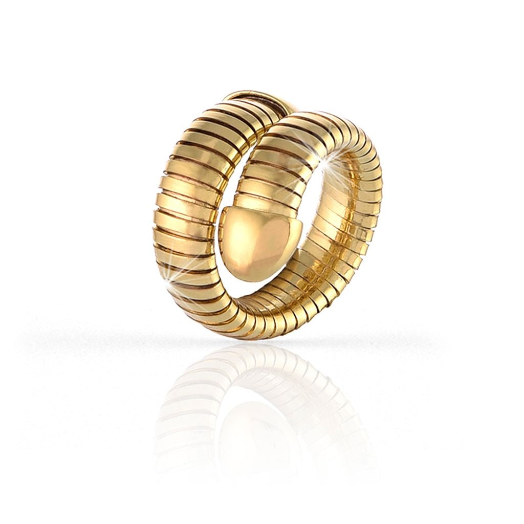 Anello Donna Unoaerre Regolabile Tubogas Bronzo Lucido Dorata 466545