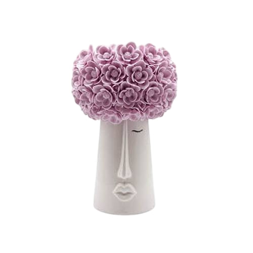 Vaso Poishome Fiori Lilla Porcellana 10,5x10,5x25 EF02VI