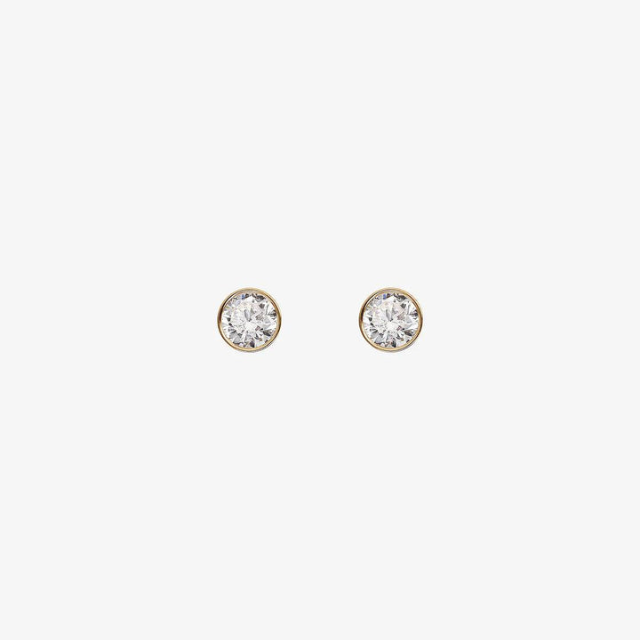 Orecchini Donna Bambina Milor Gold 9 KT Punto Luce Zircone Bianco WSGD90492.YG