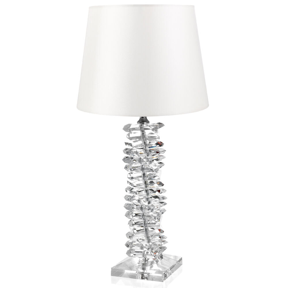 Lampada Ottaviani Cristallo Trasparente Crystal Ice Intrecciato 21392