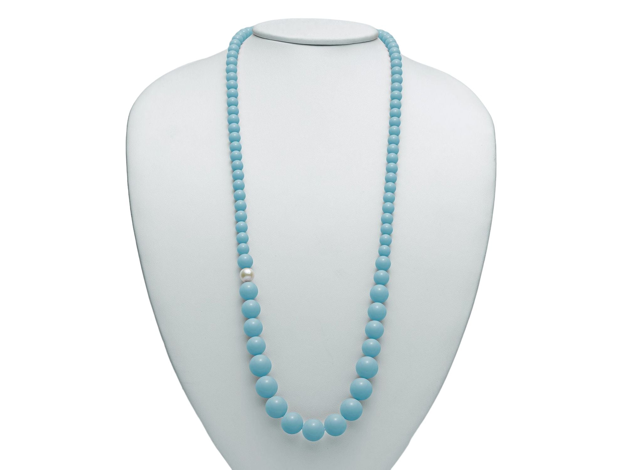 Collana Donna Miluna Girocollo In Pasta Di Turchese A Scalare E Perla PCL4665