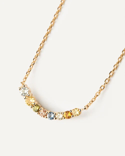 Collana Donna PDPaola Argento Dorato 925 Zirconi Multicolori CO01-859-U
