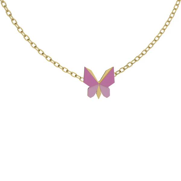 Collana Bambina Nanàn Argento Dorato 925 Origami Farfallina NAN0728