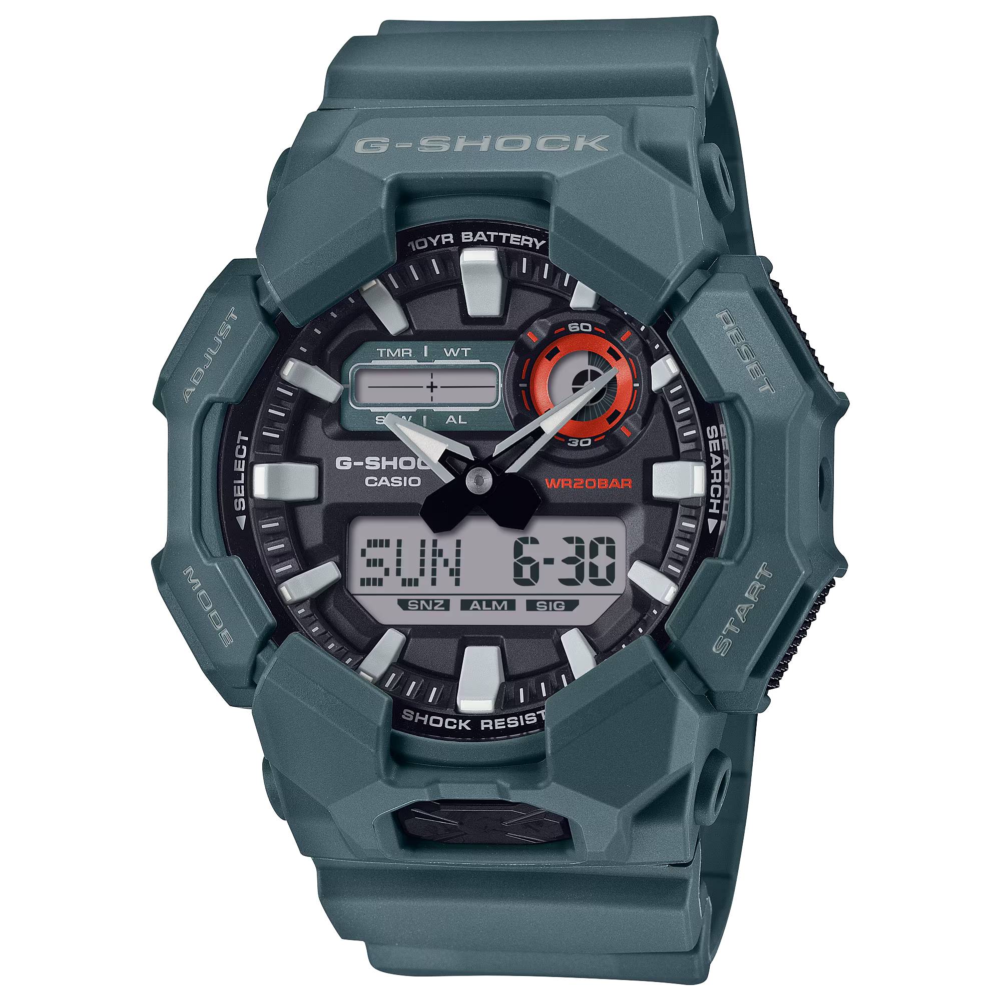 Orologio Uomo Casio G-SHOCK Blu Petrolio 10 Anni Batteria GA-010-2AER