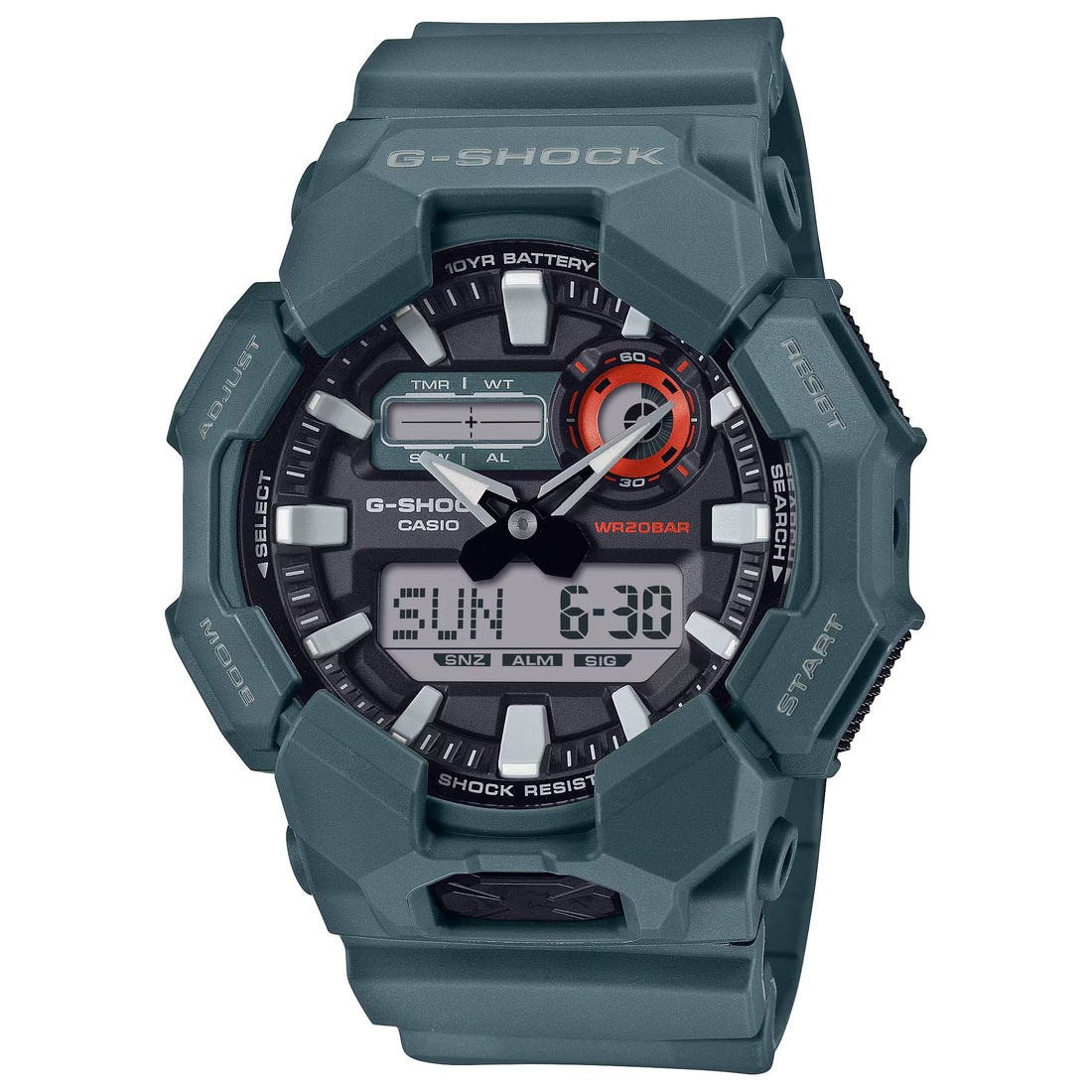 Orologio Uomo Casio G-SHOCK Blu Petrolio 10 Anni Batteria GA-010-2AER
