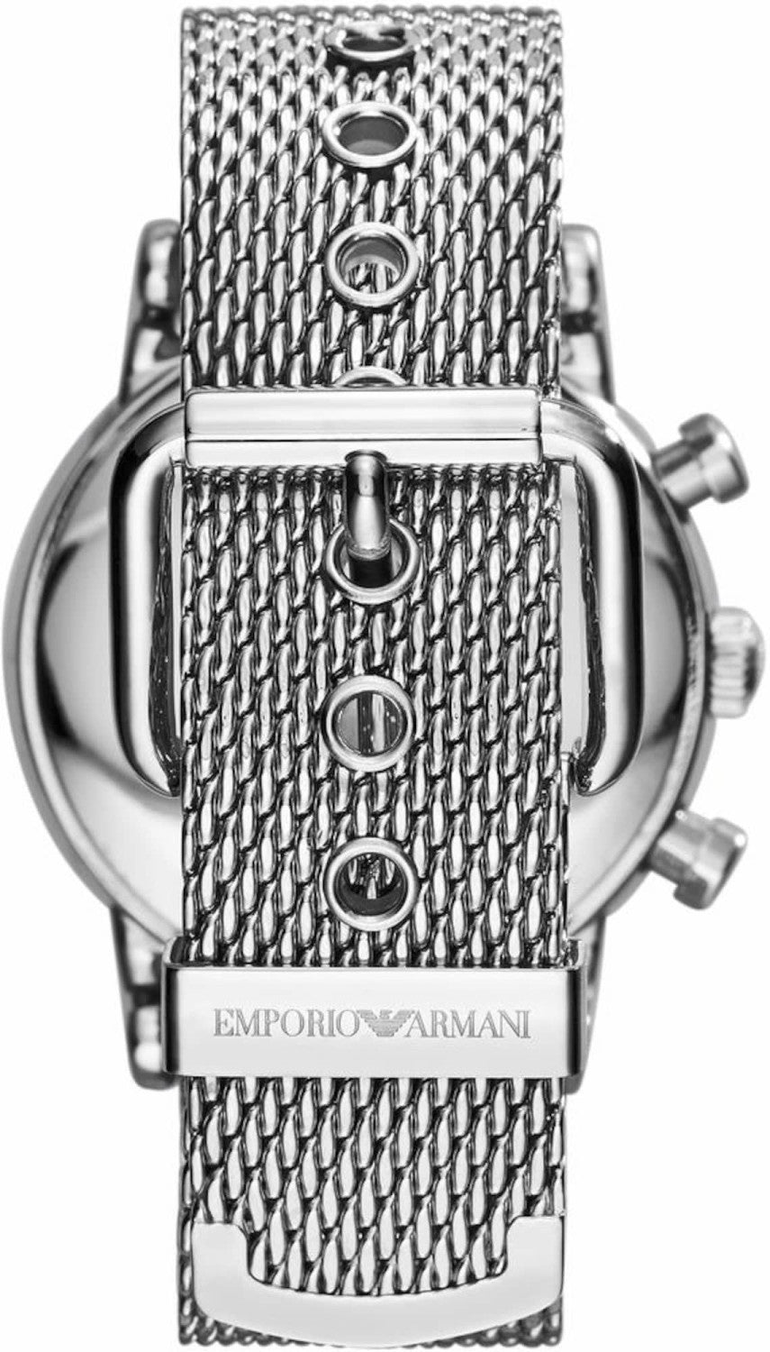 Orologio Uomo Emporio Armani Cronografo Cinturino Milano Fondo Nero  AR1808