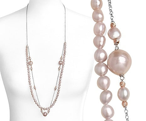 Collana Donna Mikiko argento 925 Perla fresh 6/7 mm