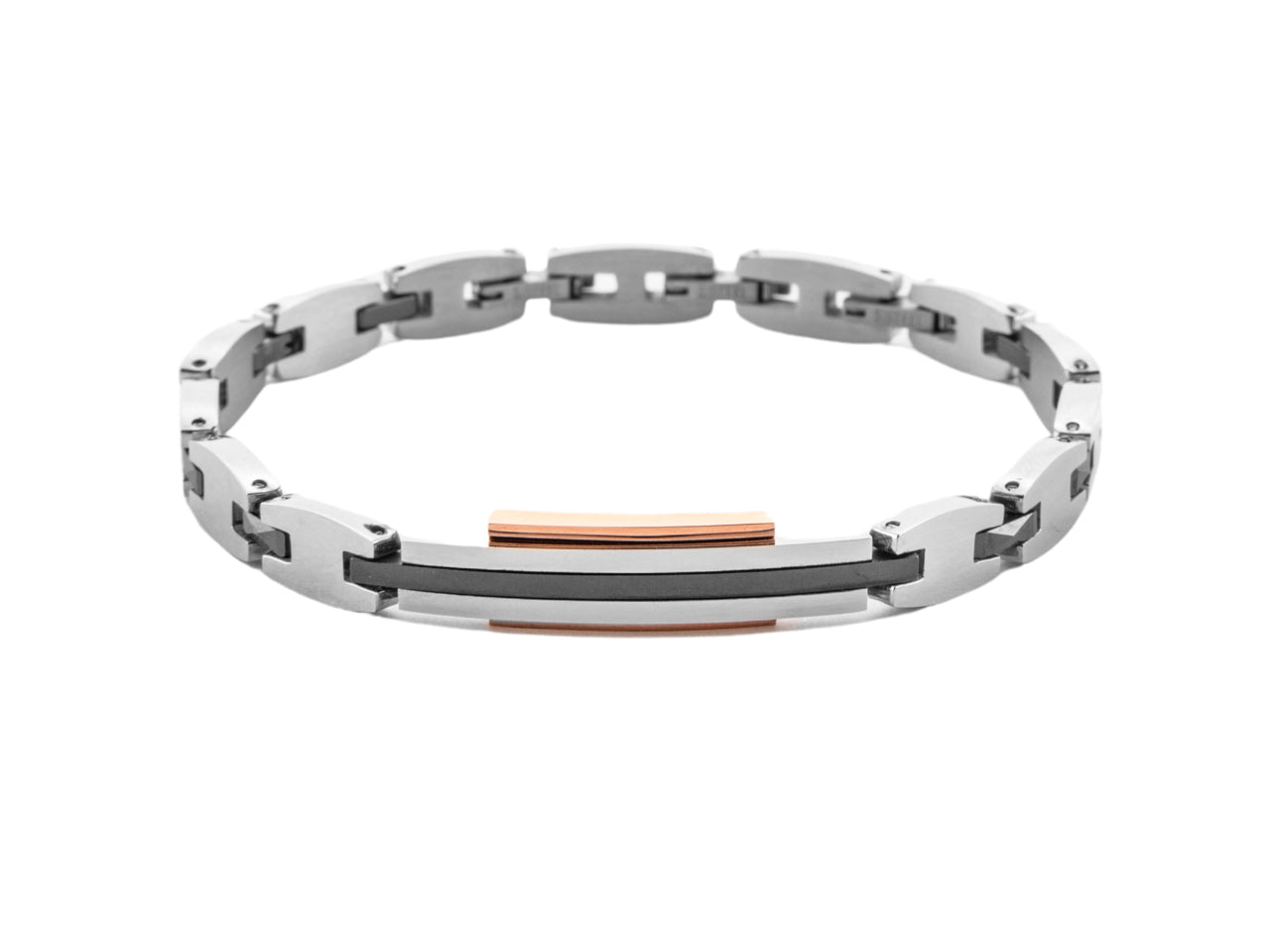 Bracciale Uomo 4US Cesare Paciotti PDV Rosè Ceramica nera 4UBR7057