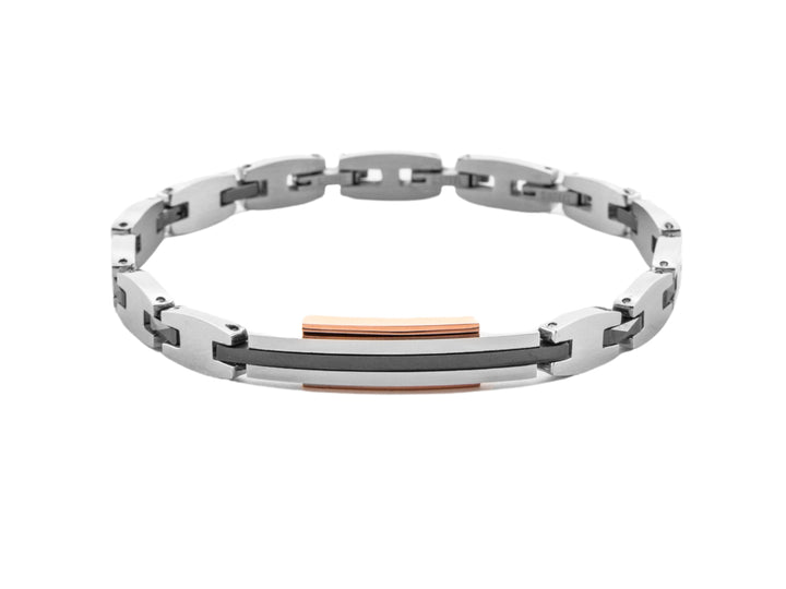 Bracciale Uomo 4US Cesare Paciotti PDV Rosè Ceramica nera 4UBR7057