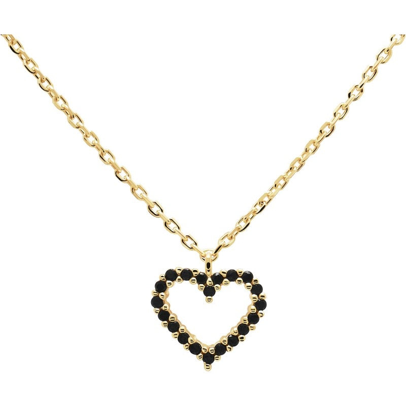 Collana Donna P D Paola arg 925 Cuore con zirconi neri