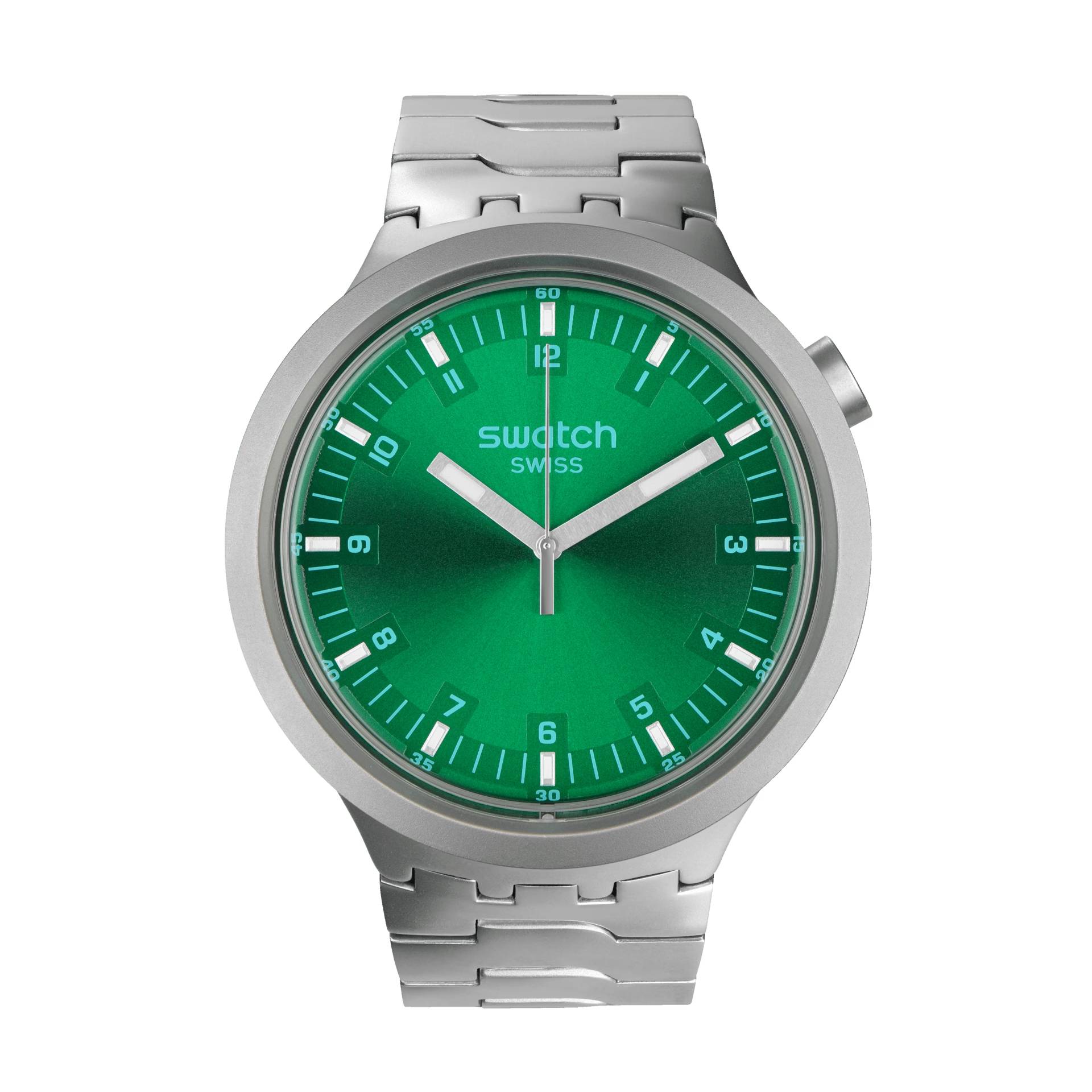 Orologio Unisex Swatch Acciaio Big Bold Forest Face Verde Lucido SB07S101G