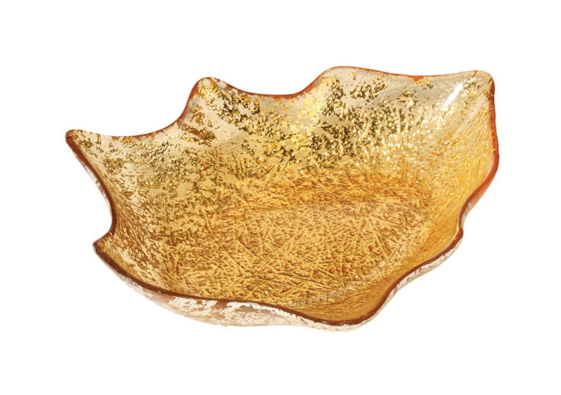 Piatto Centrotavola Vassoio Onlylux Foglia Oro Giallo Argento OL02759