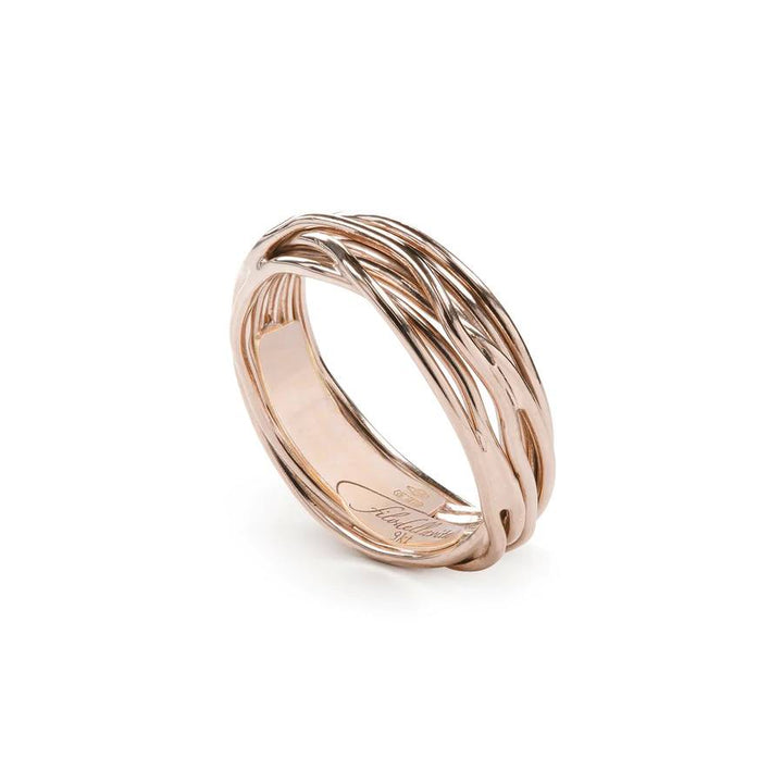 Anello Donna Filo Della Vita Classic 7 Fili In Oro Rosa Misura 17 AN7R