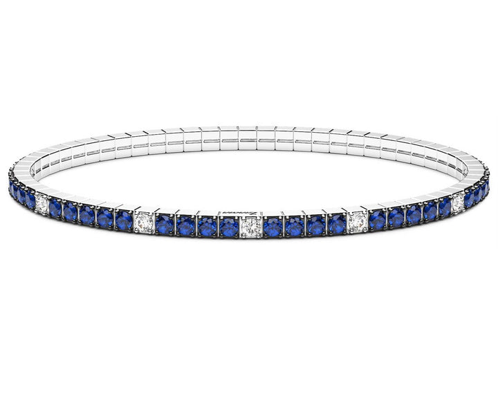 Bracciale Uomo Zancan Tennis Elastico Argento 925 Zirconi ESB332-192