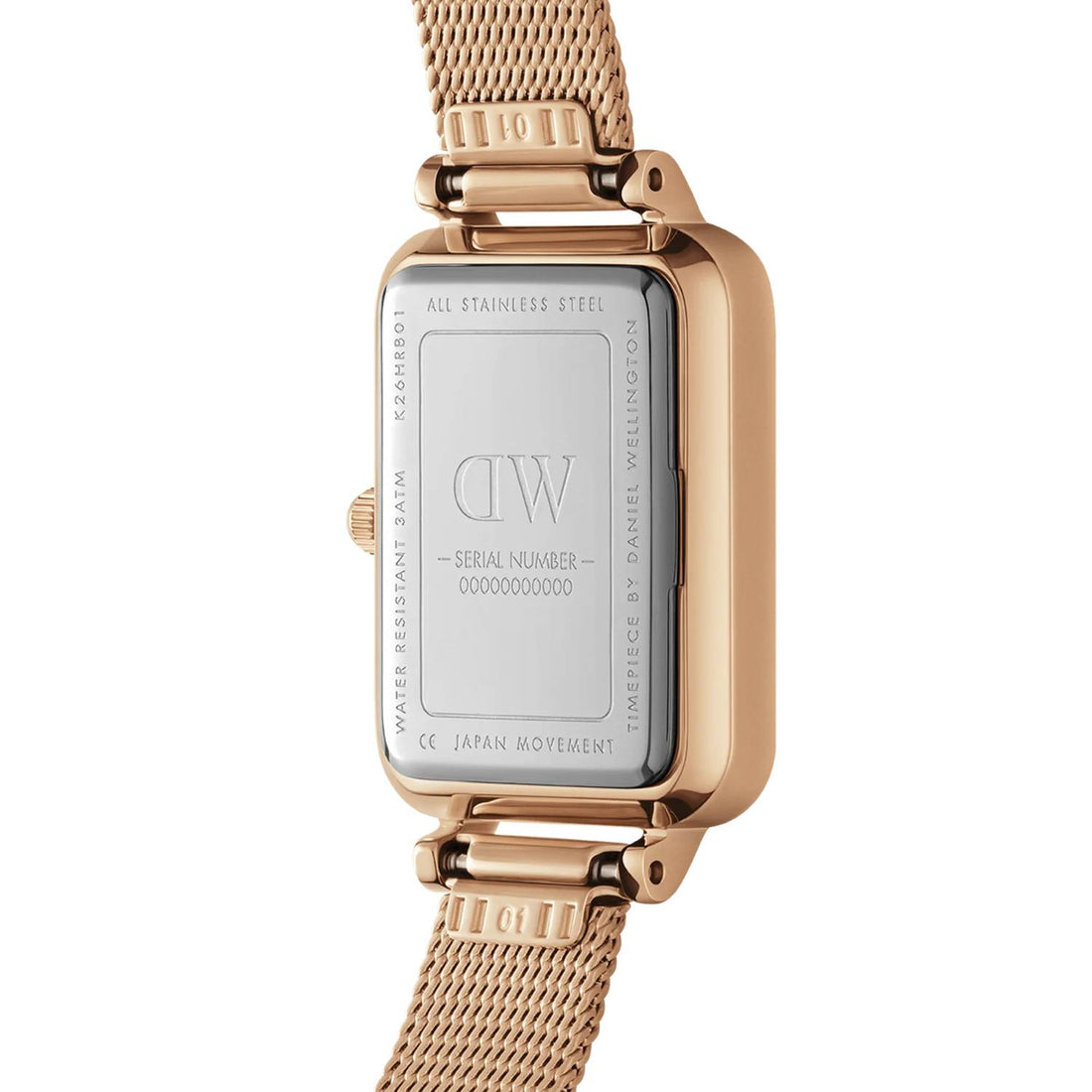 Orologio Donna Daniel Wellington Quadro Cassa 20 x 26 mm Acciaio Rosè DW00100431
