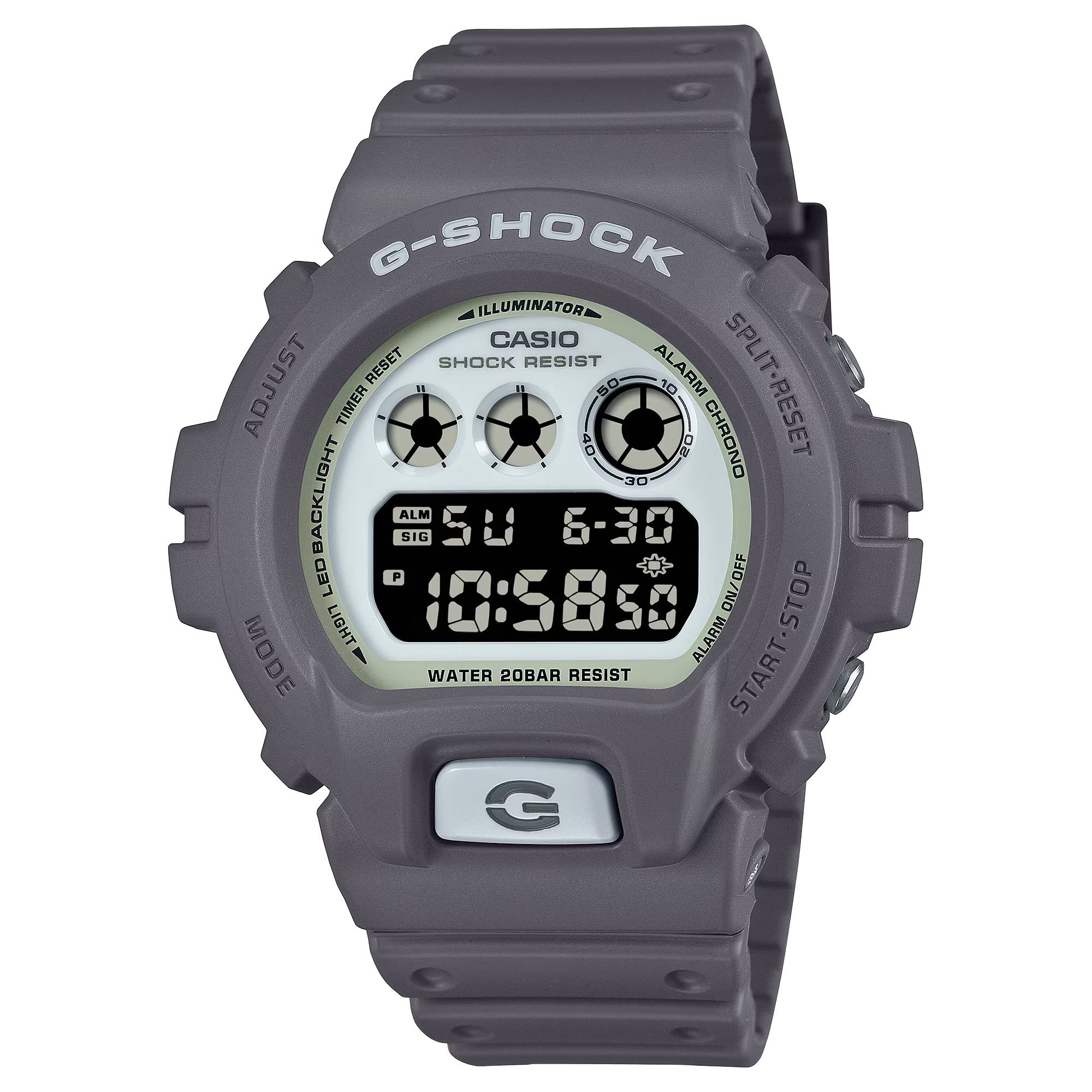 Orologio Uomo Casio G-SHOCK Quarzo Digitale Grigio Bianco DW-6900HD-8ER